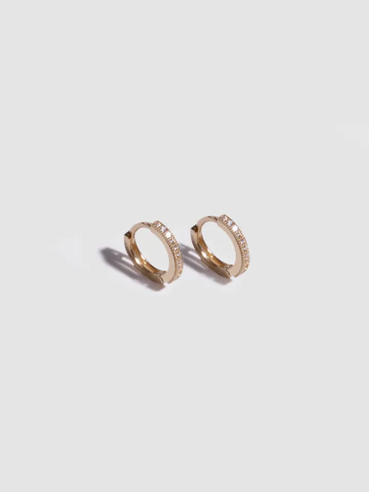 Sale Baby Pave Hoops All|Earrings