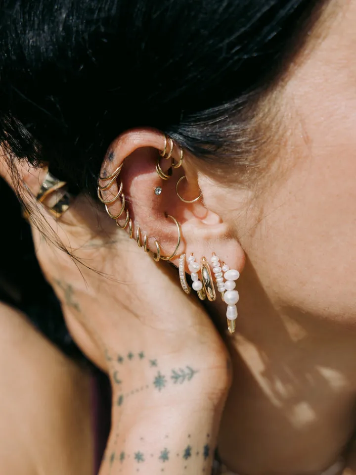 Sale Baby Pave Hoops All|Earrings