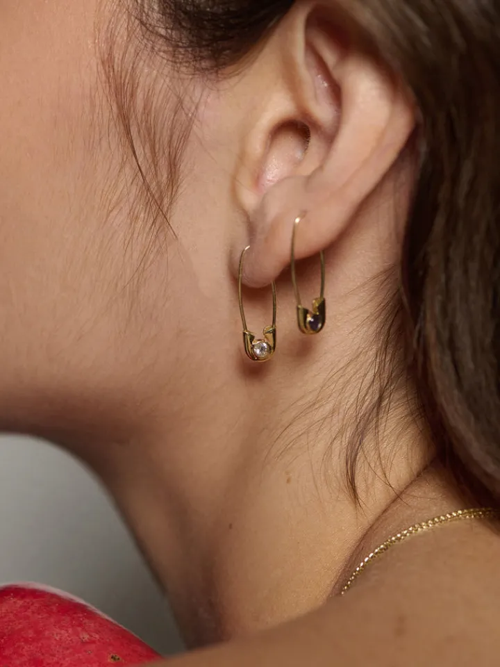 Online Cirque Safety Pin Earring All|Earrings
