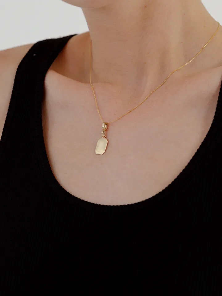 New Clip-On Octagonal ID Pendant All|Pendants