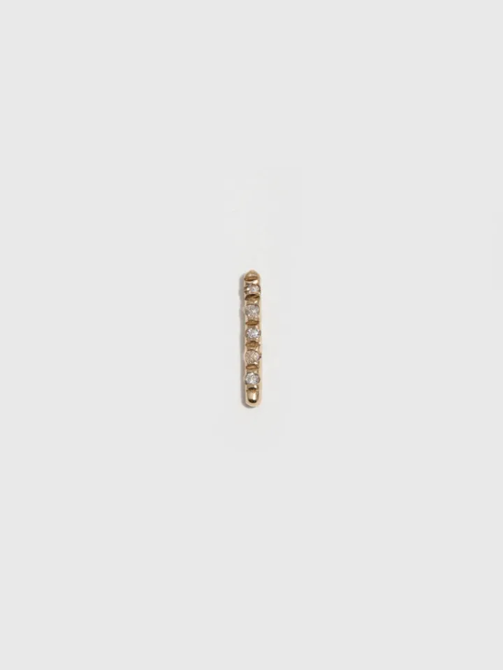 Fashion Diamond Rod Stud All|Earrings