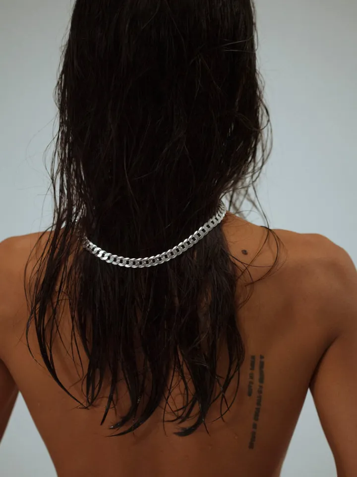New Flat Curb Chain All|Necklaces
