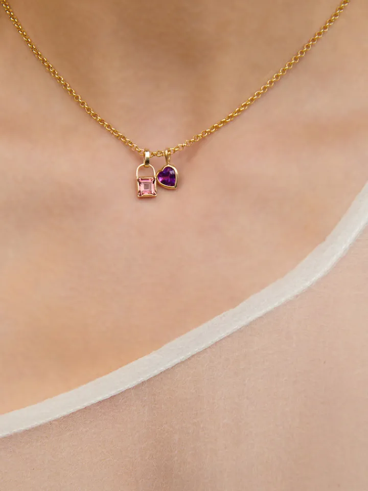 Hot Gemstone Padlock Pendant All|Pendants
