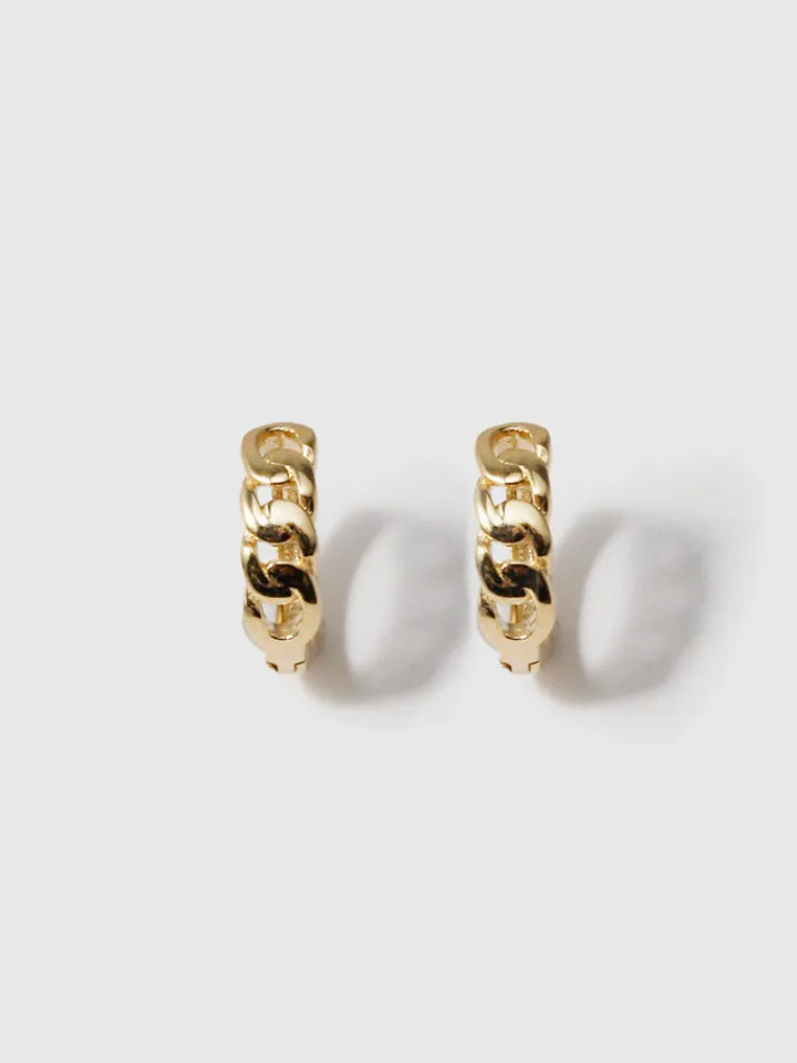 Hot Half Chain Havana Huggies All|Earrings