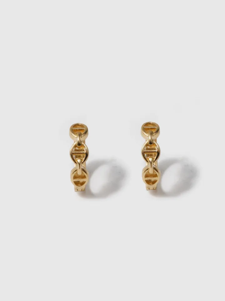 Fashion Half Chain Mariner Huggies All|Earrings