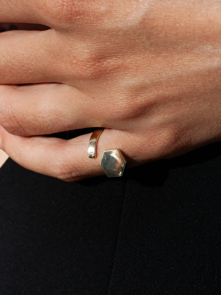 Hot Hexagon ID Signet All|Rings