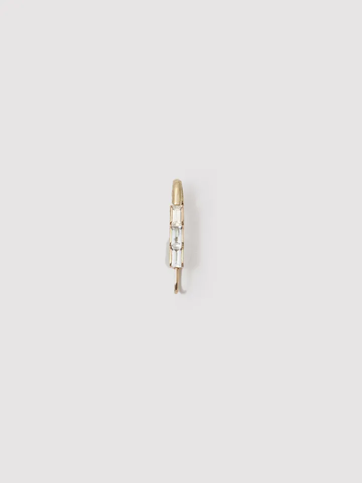 Outlet Mini Baguette Safety Pin All|Earrings