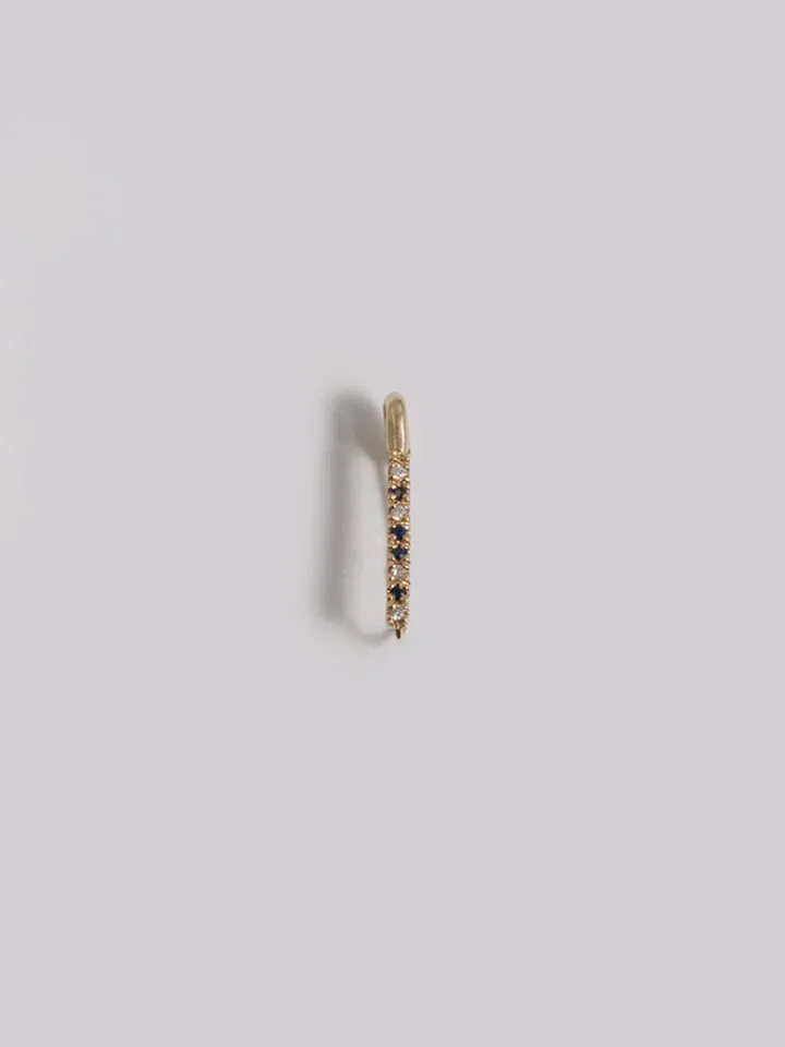 Clearance Mini Diamond & Sapphire Safety Pin All|Earrings