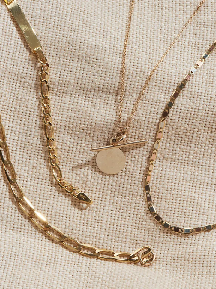 Clearance Mini Disk & Toggle Necklace All|Necklaces