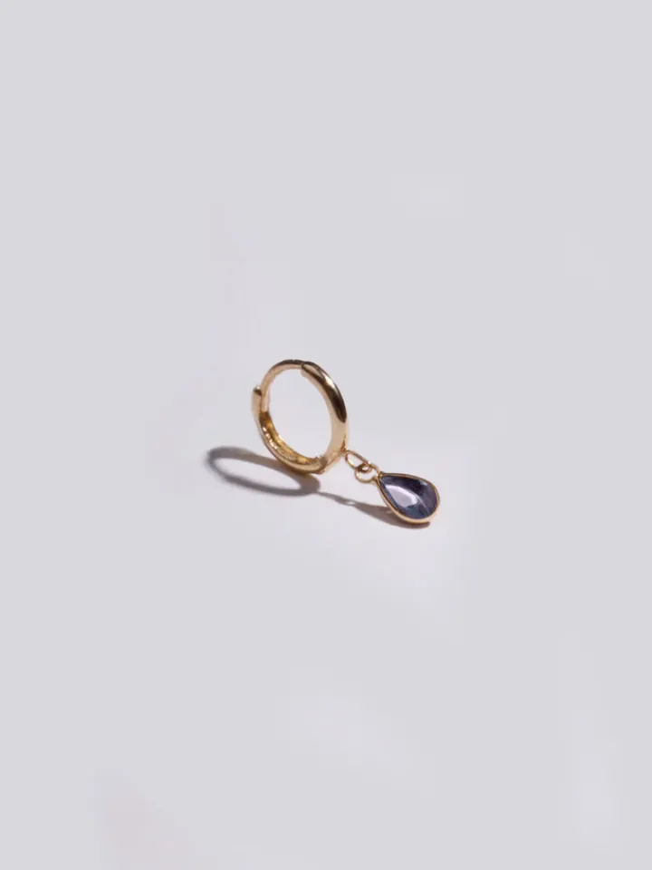 Fashion Mini Gem Bezel Huggie All|Earrings