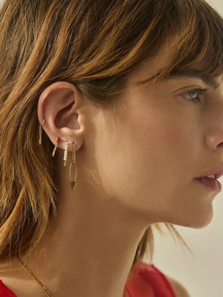 Discount Mini Gemstone Diamond Safety Pin All|Earrings