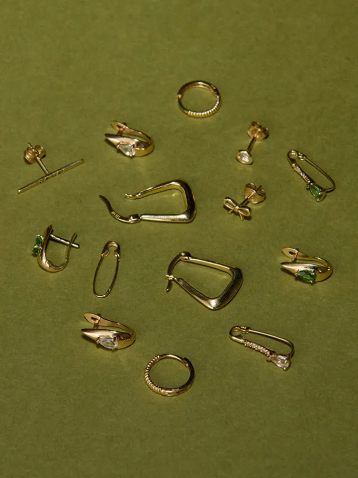 Fashion Mini Gemstone Diamond Safety Pin All