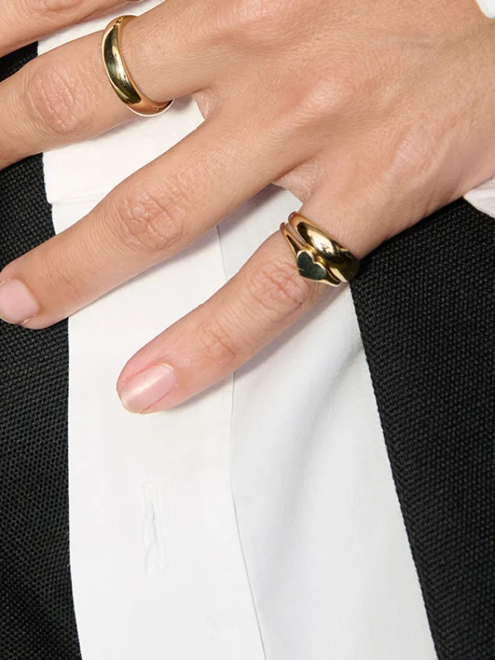 Outlet Mini Heart Signet All|Rings