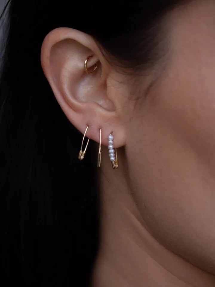 Discount Mini Safety Pin Earring All|Earrings