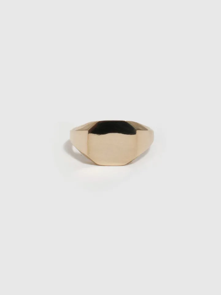 New Octagonal ID Signet All|Rings