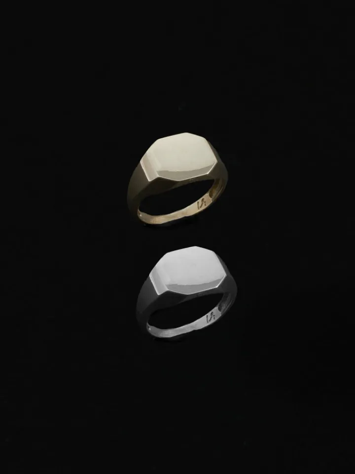 New Octagonal ID Signet All|Rings