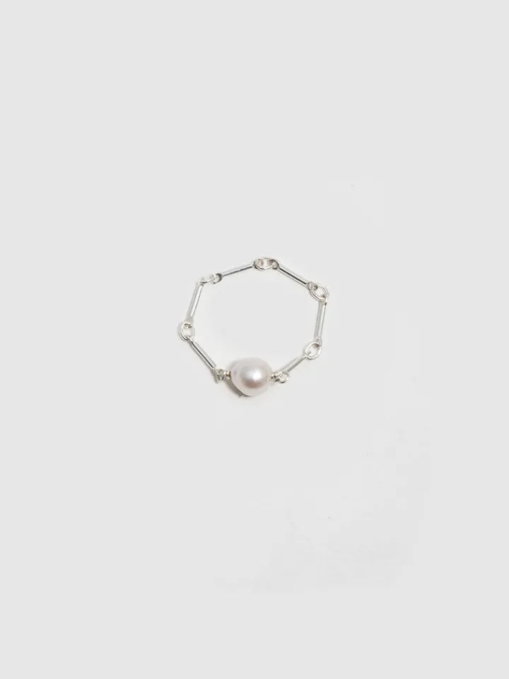 Hot Pearl Link Chain Ring All|Rings