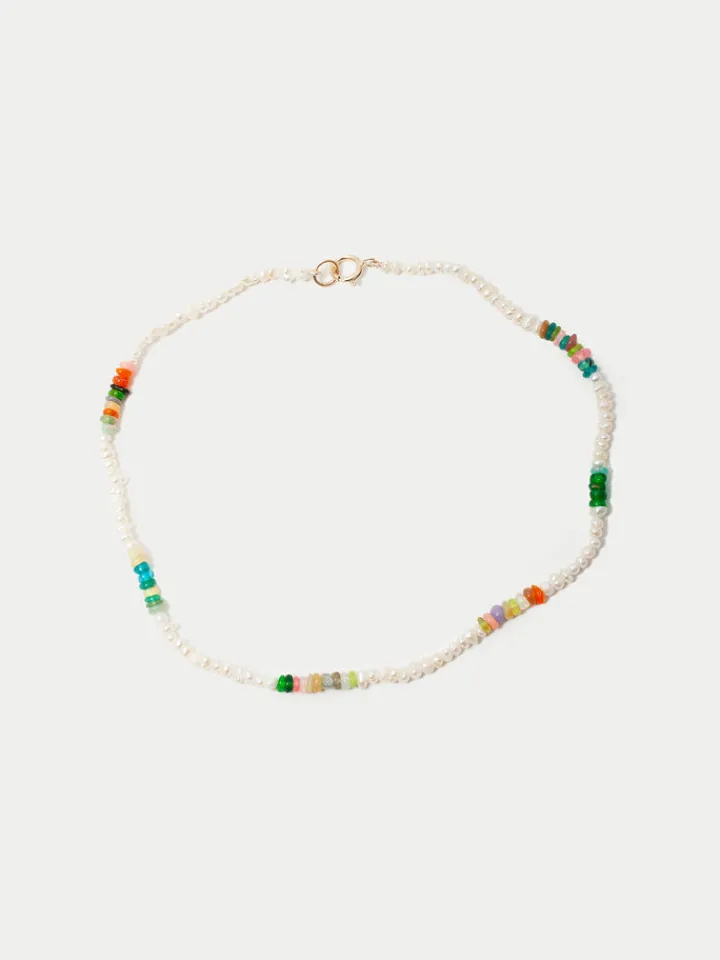 Fashion Seed Pearl & Opal Anklet All|Anklets