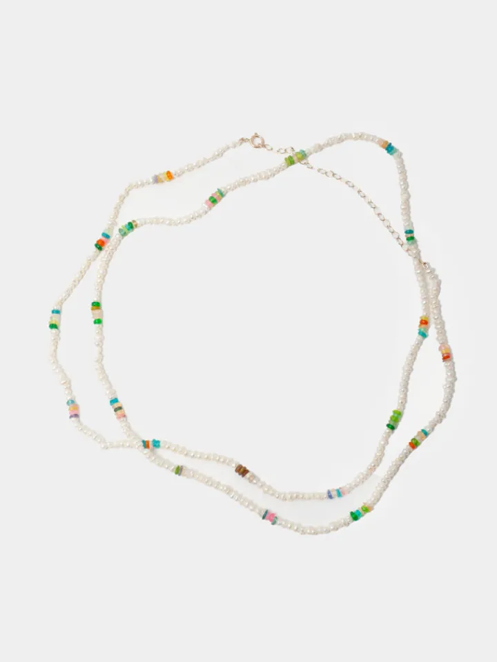 New Seed Pearl & Opal Wrap Strand All