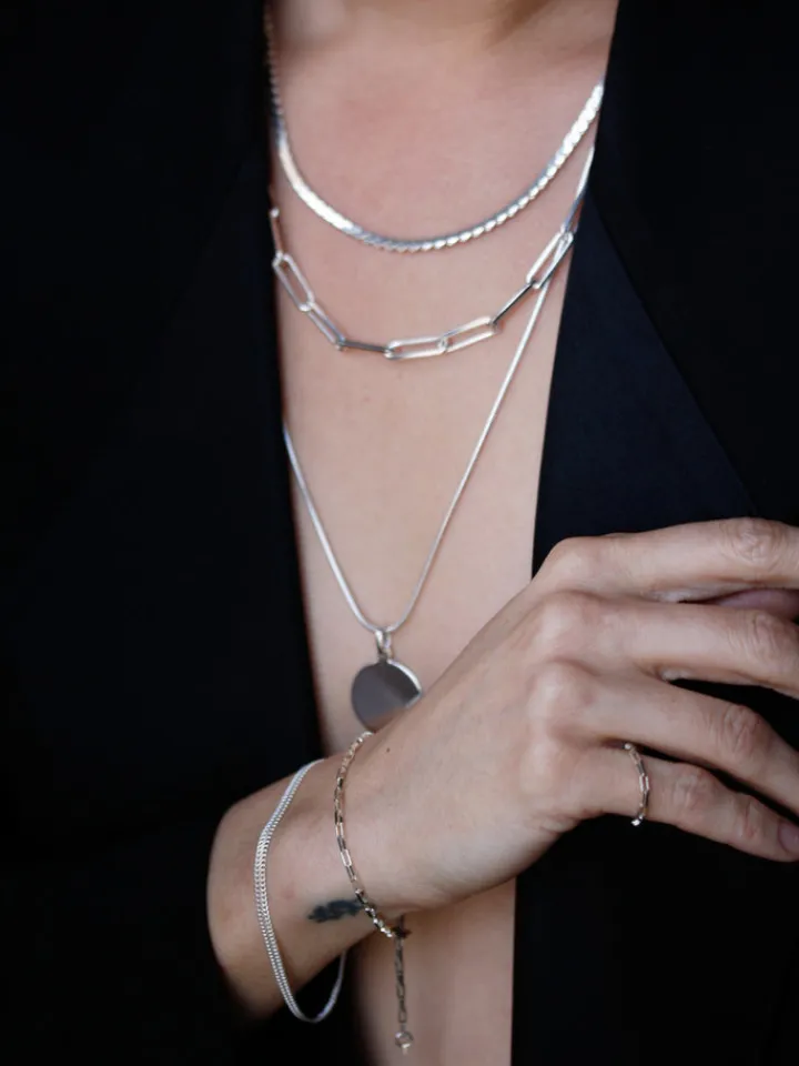 Clearance Sterling Silver Disk Pendant All|Pendants