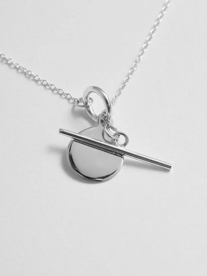 Best Sterling Silver Mini Disk & Toggle Necklace All|Necklaces