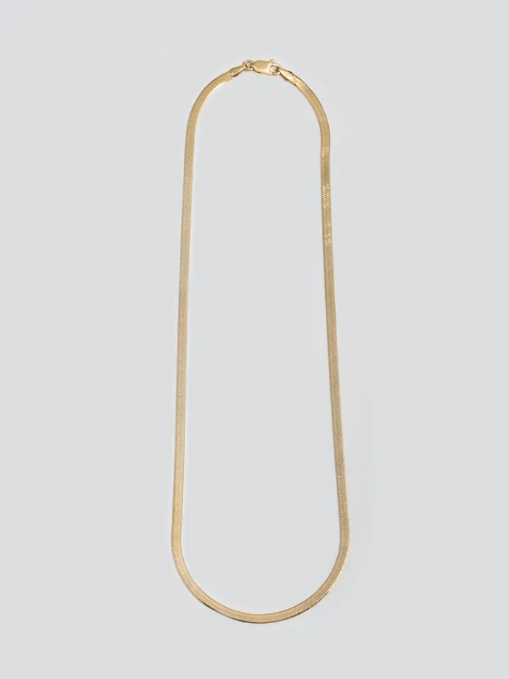 Hot Vermeil Herringbone Necklace All|Necklaces