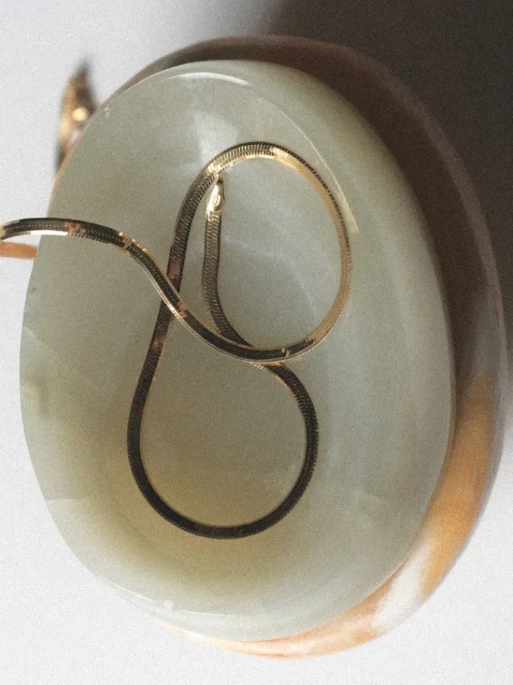 Hot Vermeil Herringbone Necklace All|Necklaces