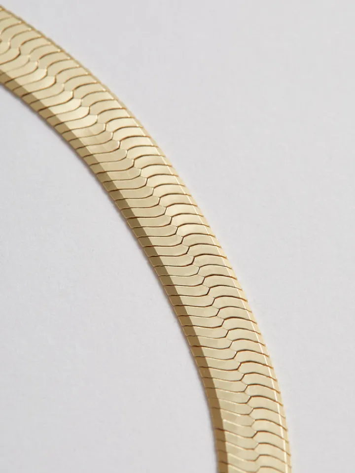 Outlet Vermeil XL Herringbone Necklace All|Necklaces