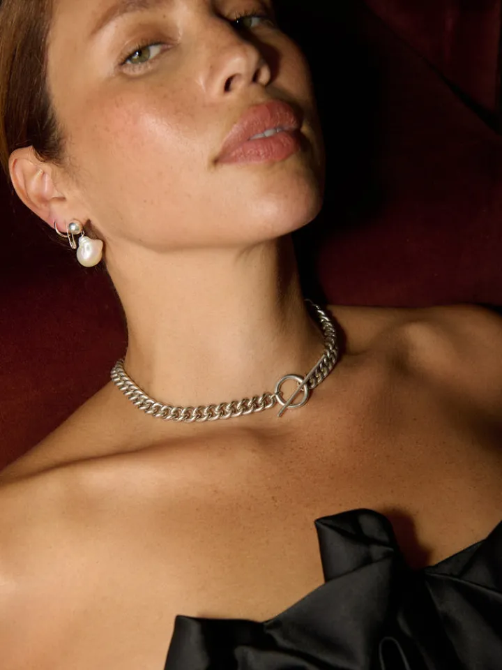 Outlet XL Industrial Curb & Toggle Necklace All