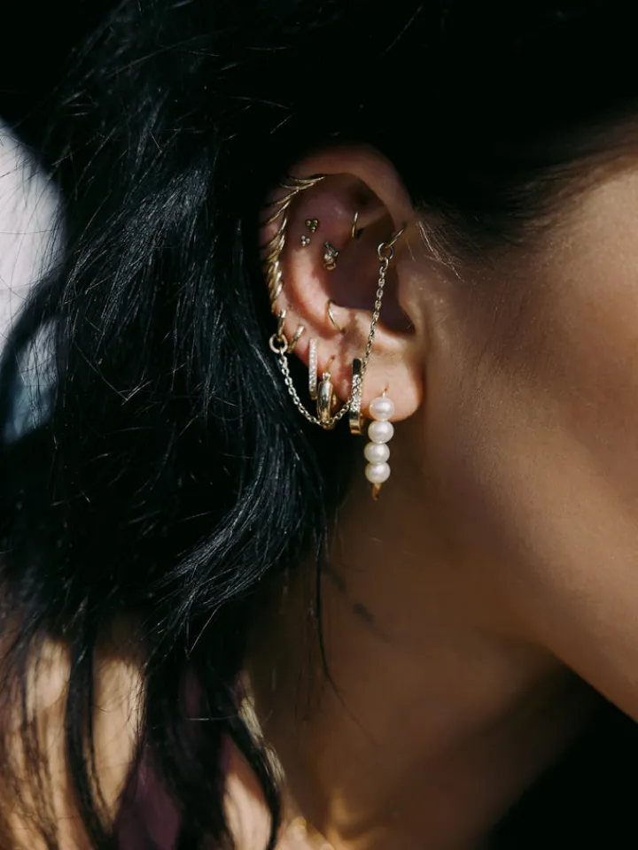 Fashion XL Pearl Safety Pin Earring All|Earrings