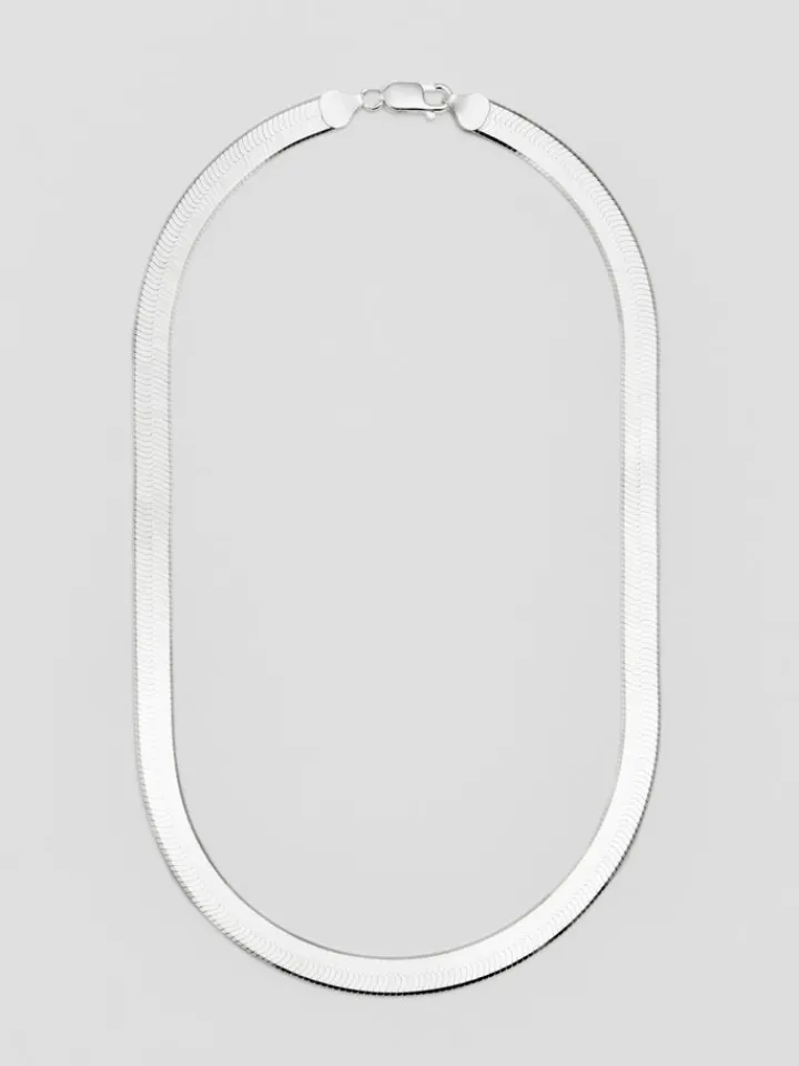 Clearance XL Sterling Silver Herringbone Necklace All|Necklaces