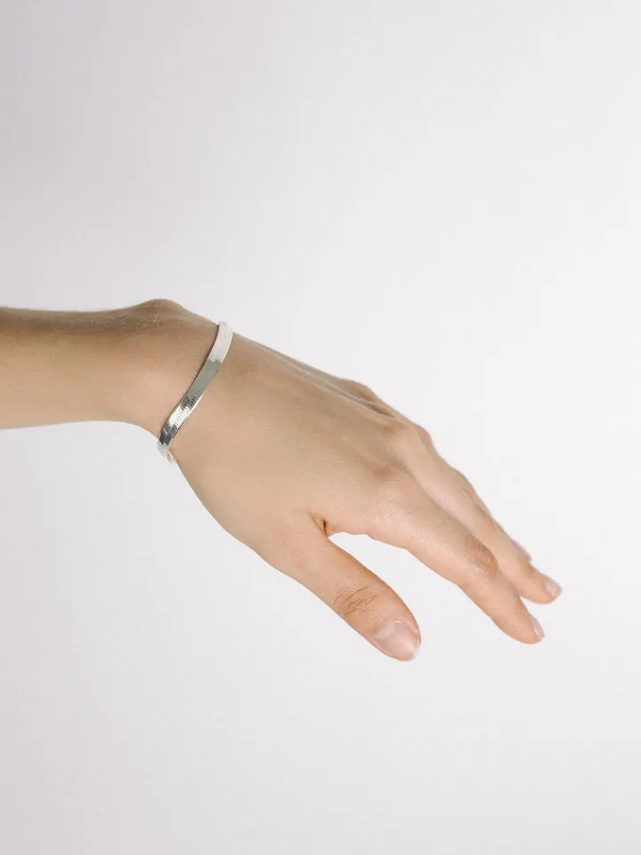 Online XL Sterling Silver Herringbone Bracelet All|Bracelets